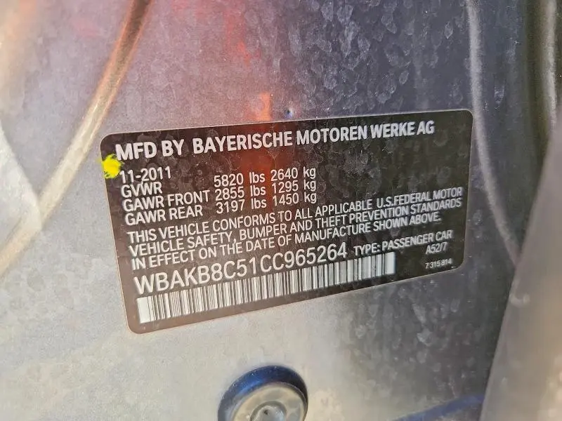 2012 BMW 750 LI  