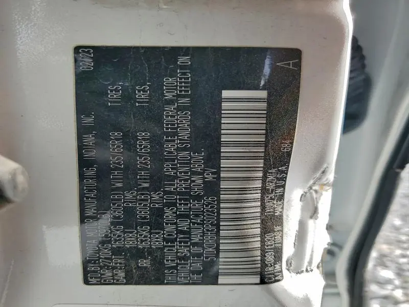 2023 TOYOTA HIGHLANDER L  