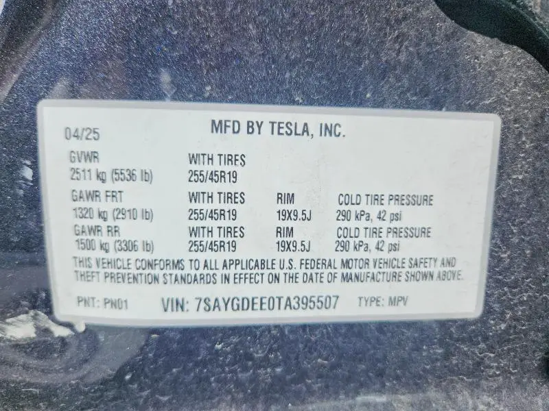 2026 TESLA MODEL Y   