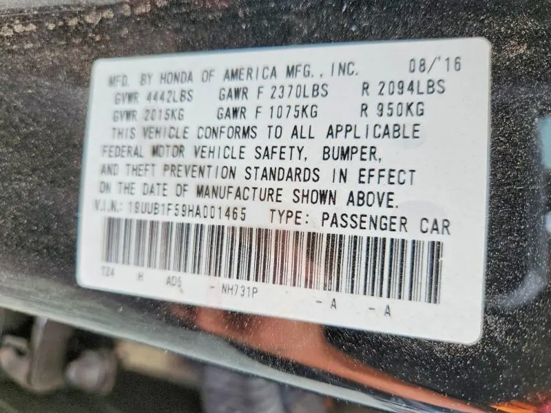 2017 ACURA TLX TECH  
