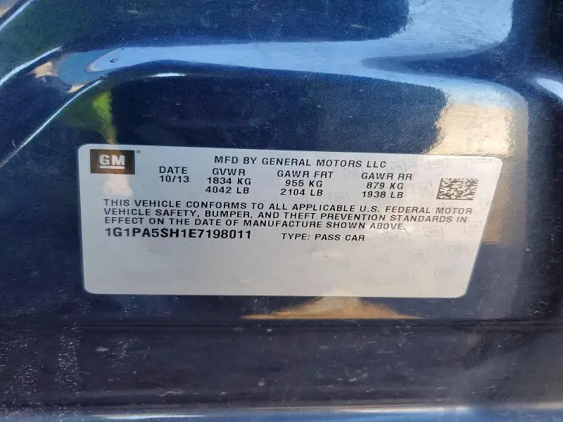 2014 CHEVROLET CRUZE LS  