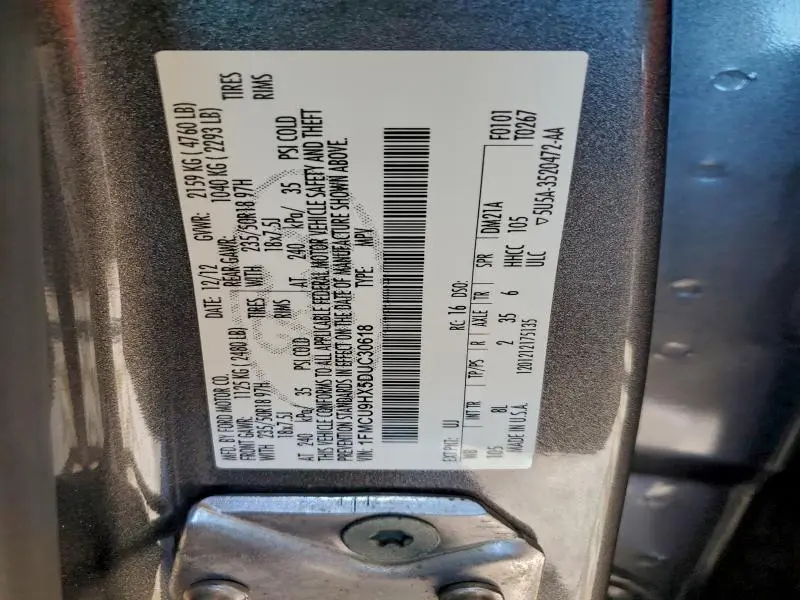 2013 FORD ESCAPE SEL  