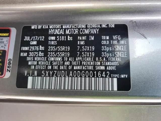 2013 HYUNDAI SANTA FE SPORT   