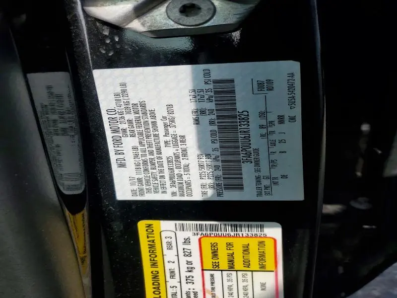 2018 FORD FUSION S HYBRID  