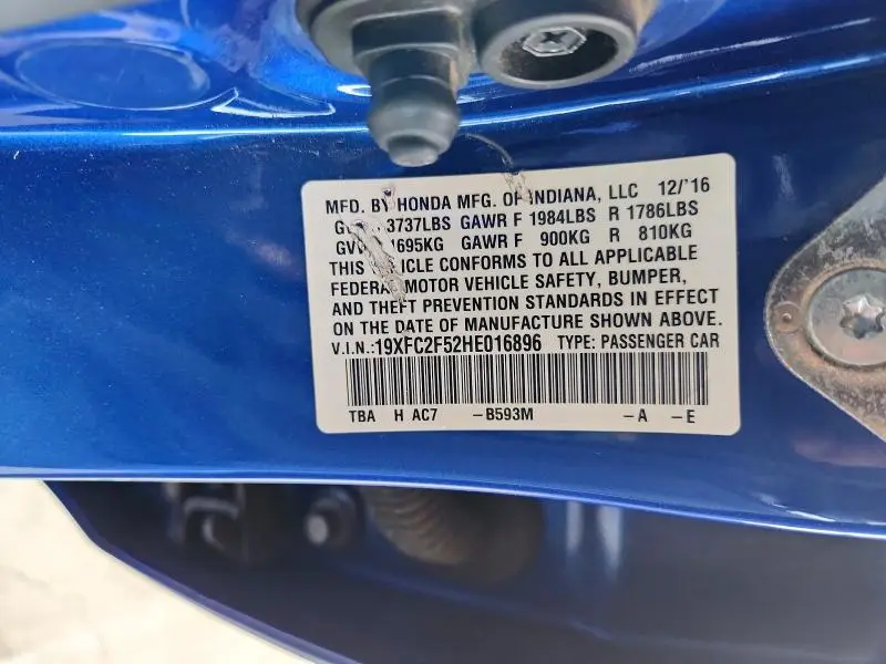 2017 HONDA CIVIC LX  