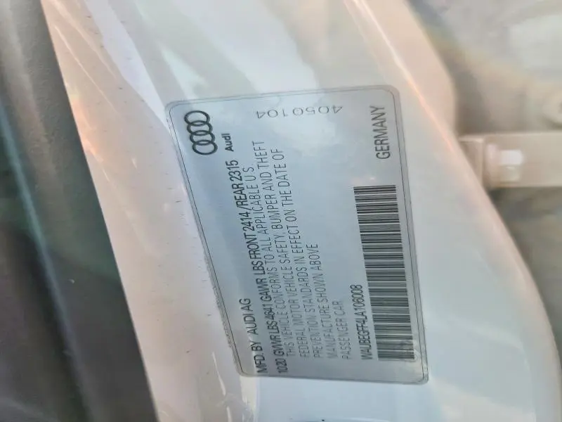 2020 AUDI A3 S-LINE PREMIUM  