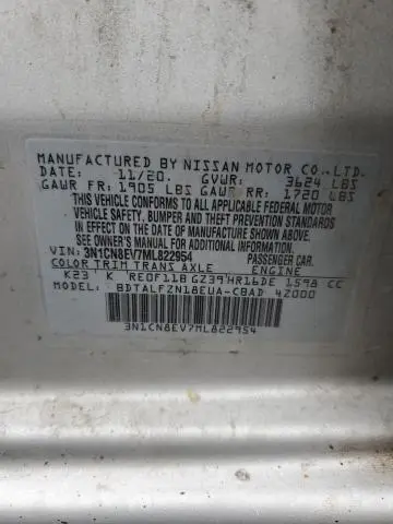 2021 NISSAN VERSA SV  