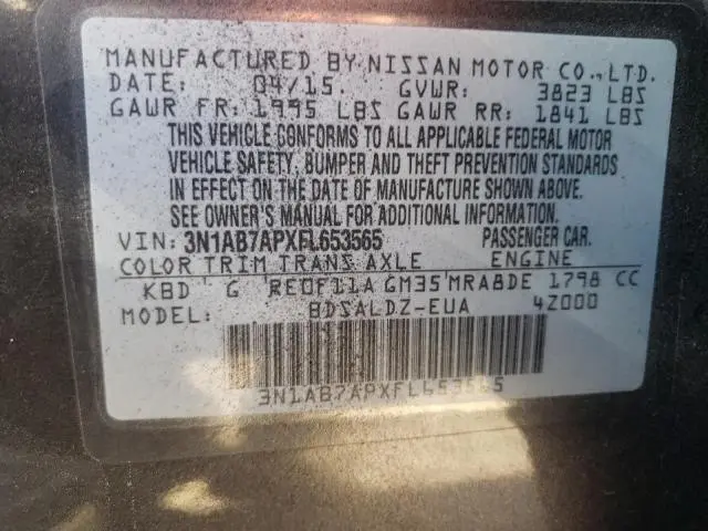 2015 NISSAN SENTRA S  