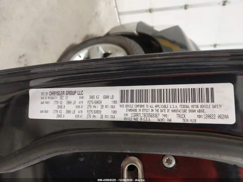 2013 RAM 1500 BIG HORN