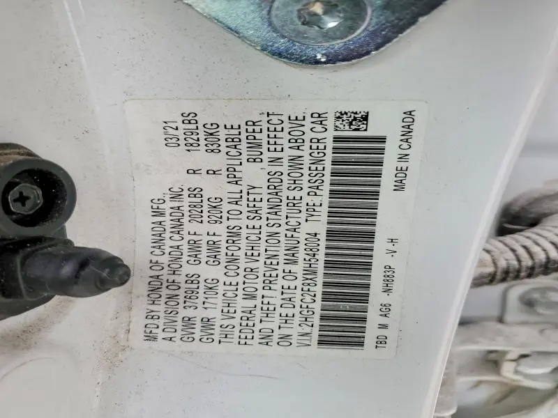 2021 HONDA CIVIC SPORT  