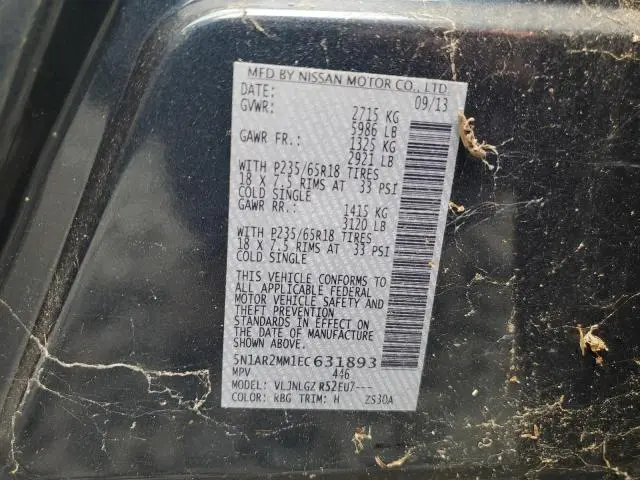 2014 NISSAN PATHFINDER S  