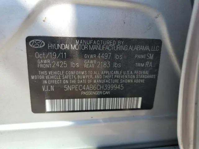 2012 HYUNDAI SONATA SE