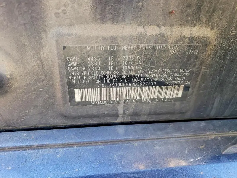 2013 SUBARU LEGACY 2.5I LIMITED  