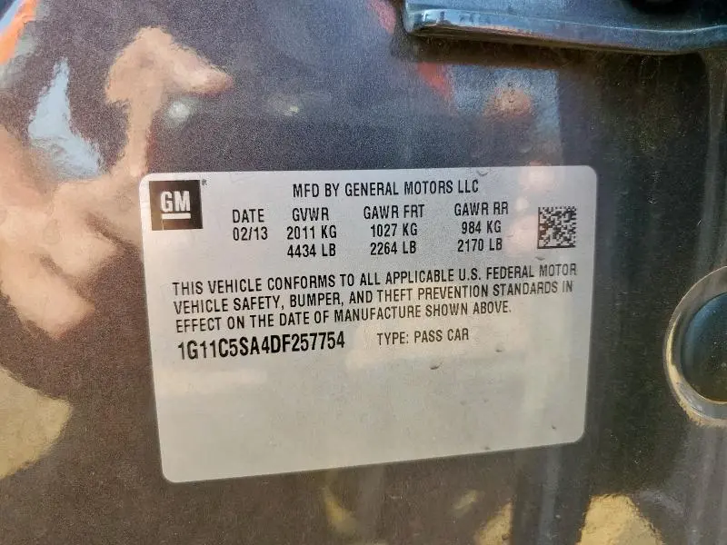 2013 CHEVROLET MALIBU 1LT  