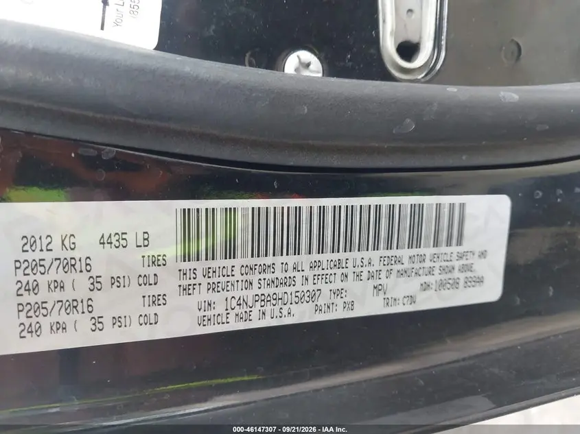 2017 JEEP PATRIOT SPORT FWD
