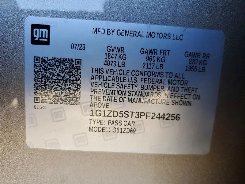 2023 CHEVROLET MALIBU LT  