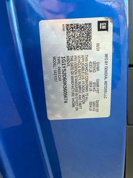 2019 CHEVROLET CORVETTE Z06 2LZ  