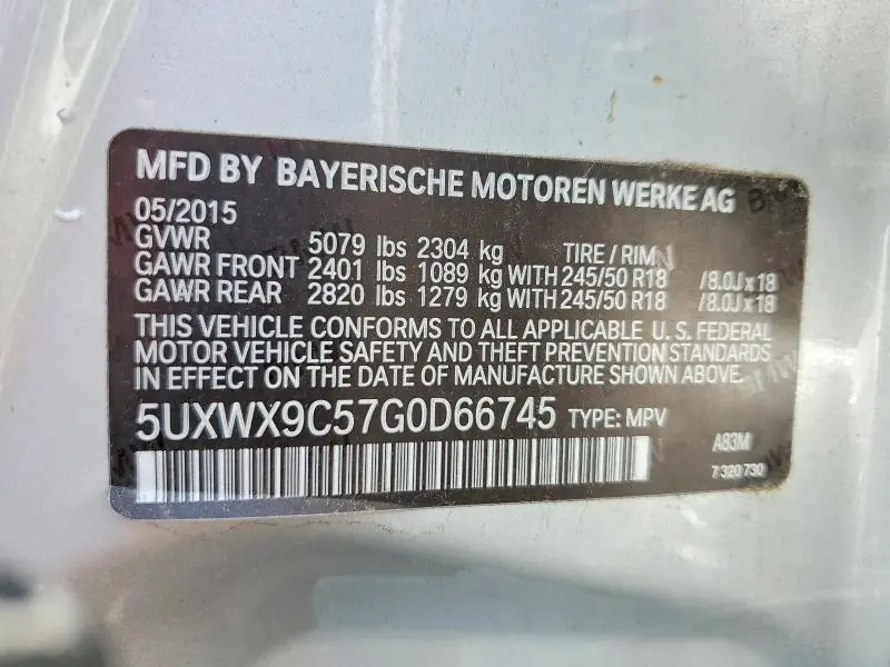 2016 BMW X3 XDRIVE28I  