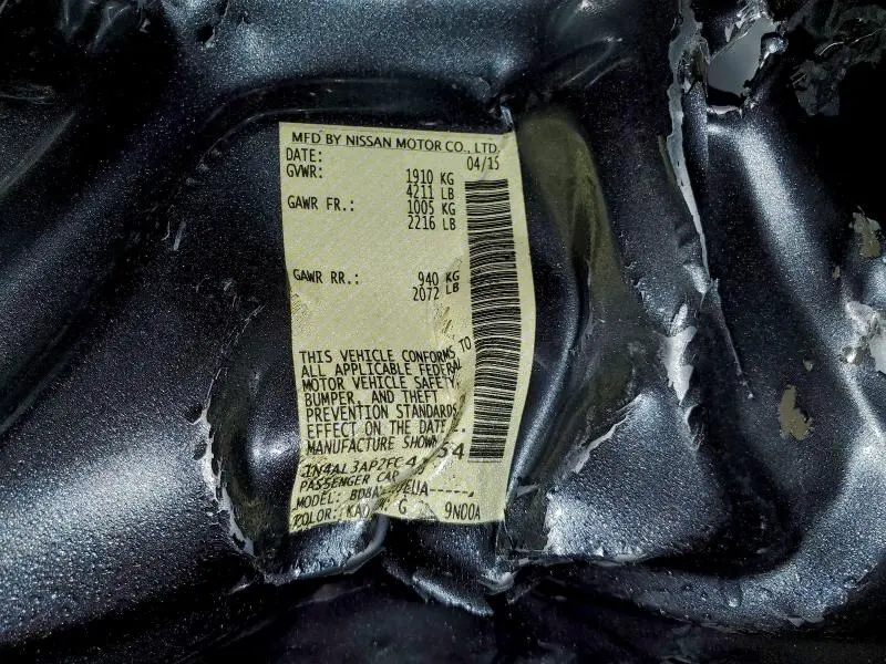 2015 NISSAN ALTIMA 2.5  