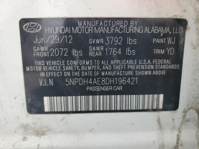 2013 HYUNDAI ELANTRA GLS  