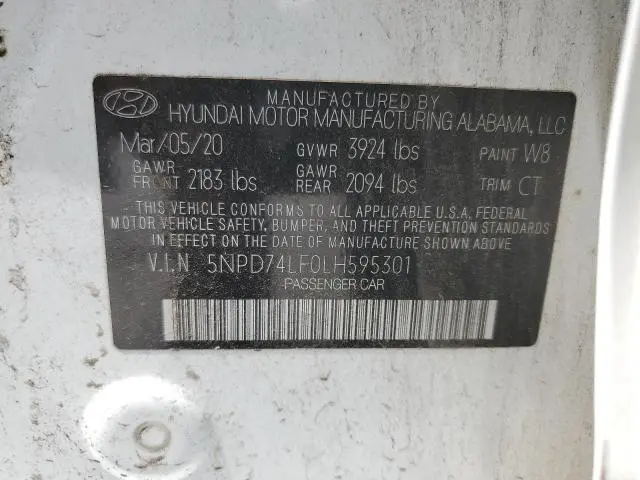 2020 HYUNDAI ELANTRA SE  