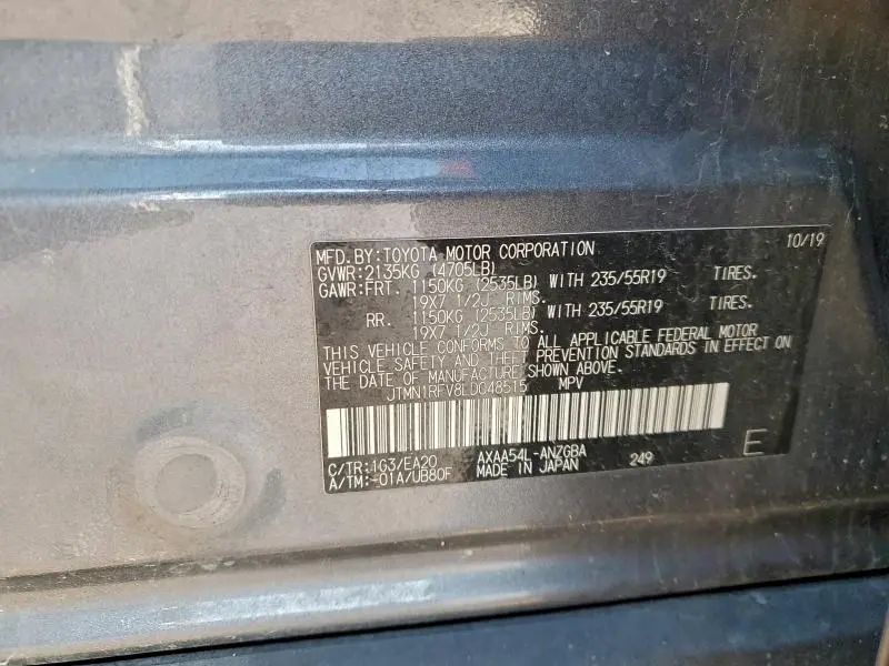 2020 TOYOTA RAV4 LIMITED  