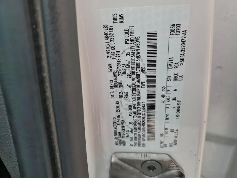 2013 FORD ESCAPE SEL  