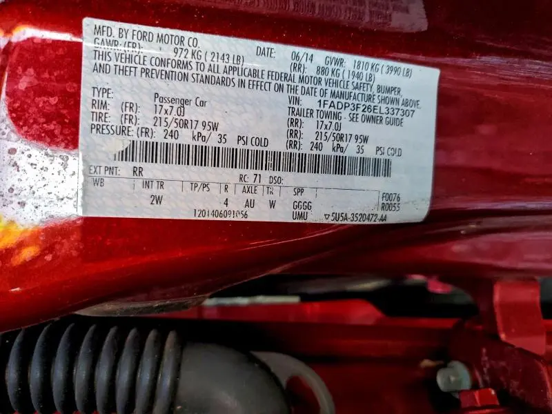 2014 FORD FOCUS SE  