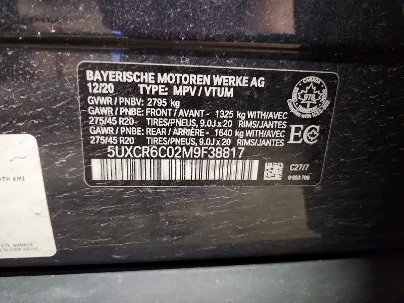 2021 BMW X5 XDRIVE40I  