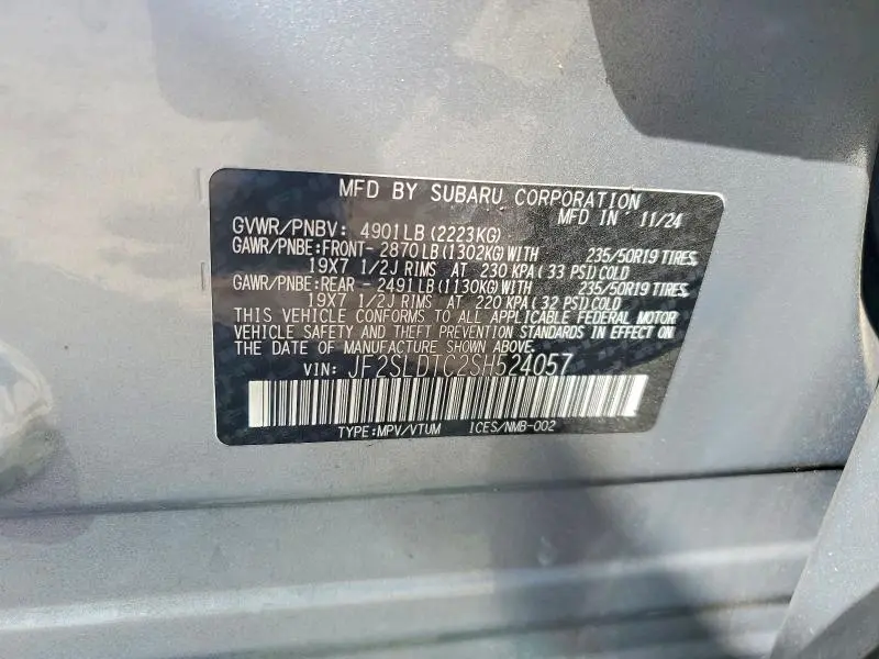 2025 SUBARU FORESTER TOURING  