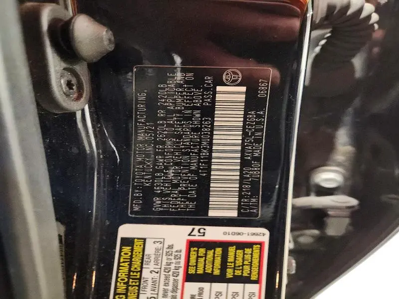 2021 TOYOTA CAMRY XLE  
