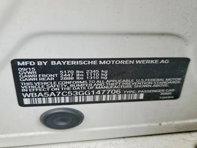 2016 BMW 528 XI  