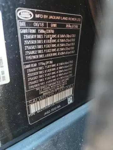 2018 LAND ROVER RANGE ROVER SPORT HSE  