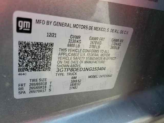 2022 GMC SIERRA LIMITED C1500 SLT  