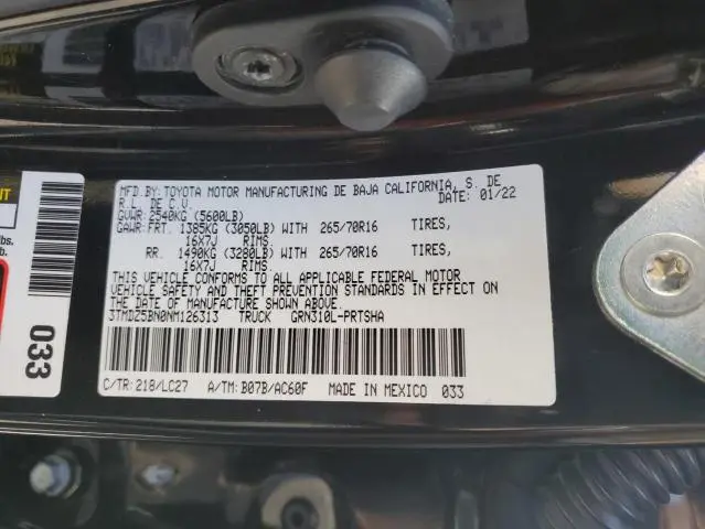 2022 TOYOTA TACOMA DOUBLE CAB  