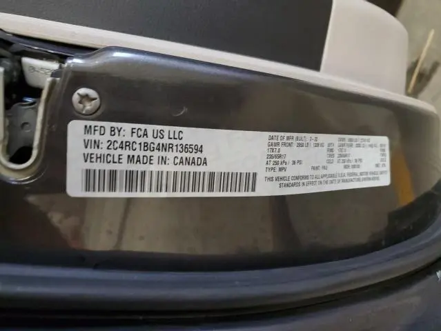 2022 CHRYSLER PACIFICA TOURING L  