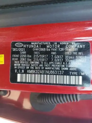 2022 HYUNDAI KONA SEL  