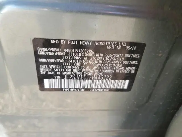 2015 SUBARU FORESTER 2.5I  