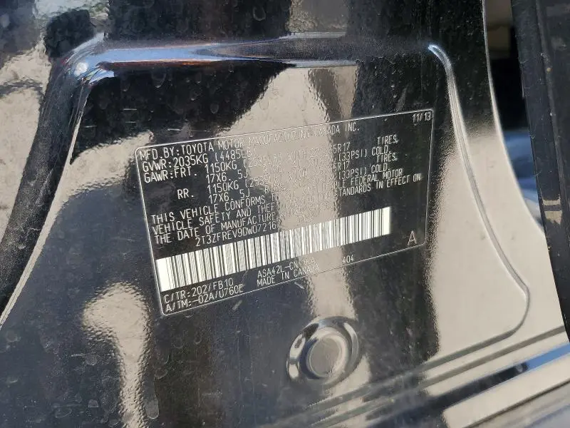 2013 TOYOTA RAV4 LE  