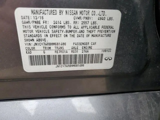 2017 INFI Q50 BASE   