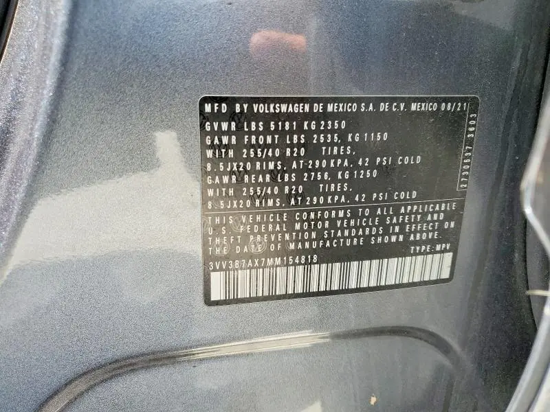 2021 VOLKSWAGEN TIGUAN SE  