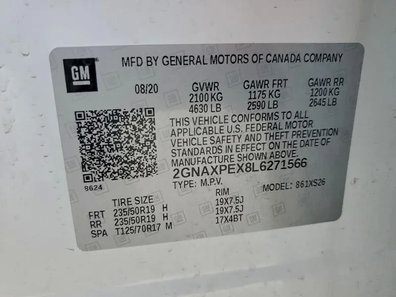 2020 CHEVROLET EQUINOX PREMIER  