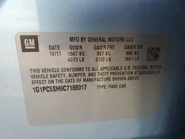 2012 CHEVROLET CRUZE LS