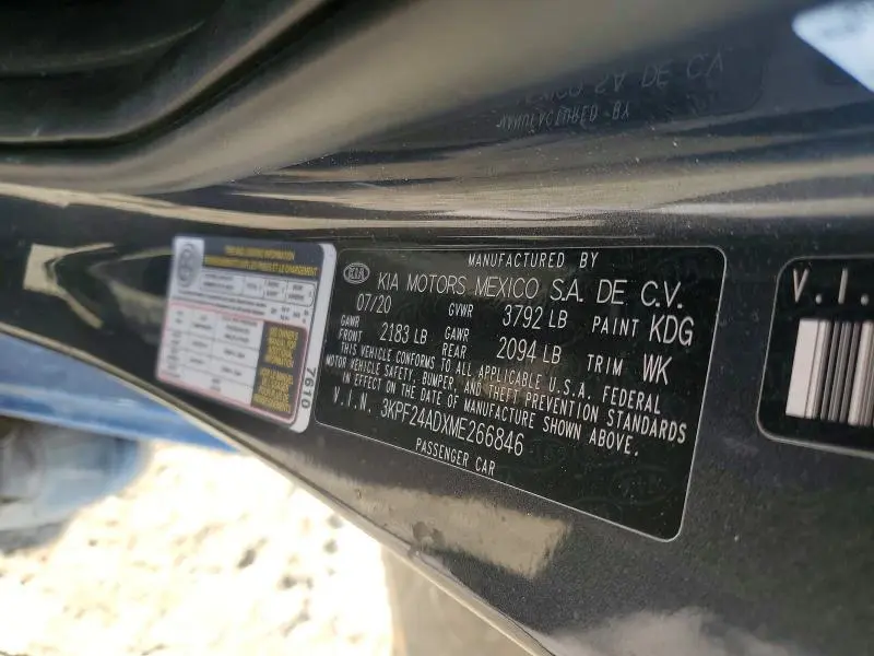 2021 KIA FORTE LXS  