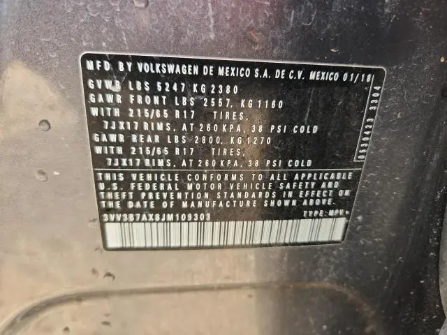 2018 VOLKSWAGEN TIGUAN SE  