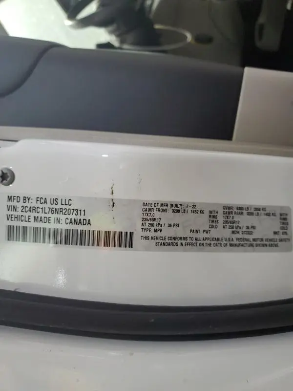 2022 CHRYSLER PACIFICA HYBRID TOURING L  