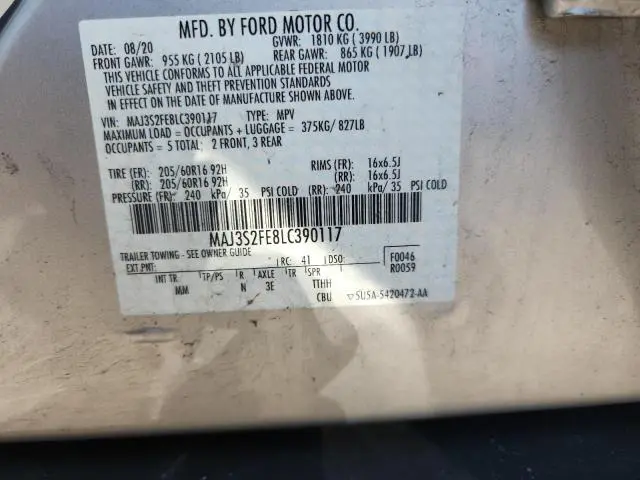 2020 FORD ECOSPORT S  