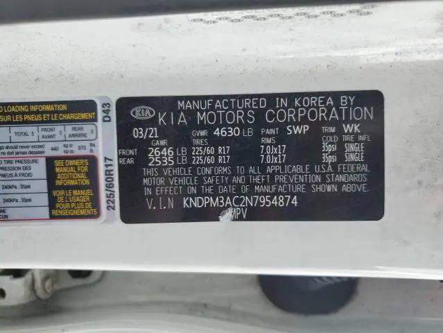 2022 KIA SPORTAGE LX  