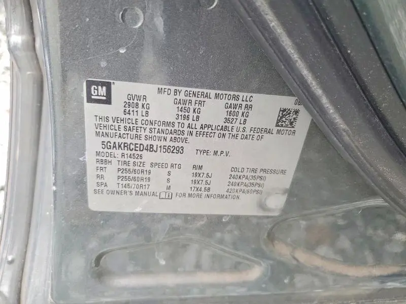 2011 BUICK ENCLAVE CXL  