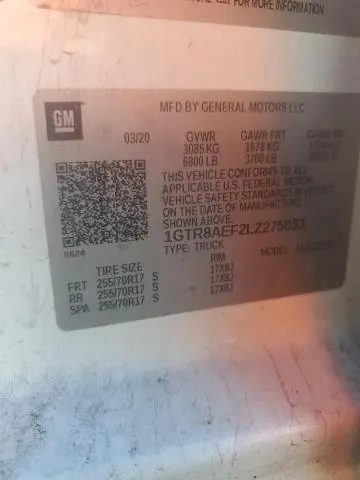 2020 GMC SIERRA C1500  